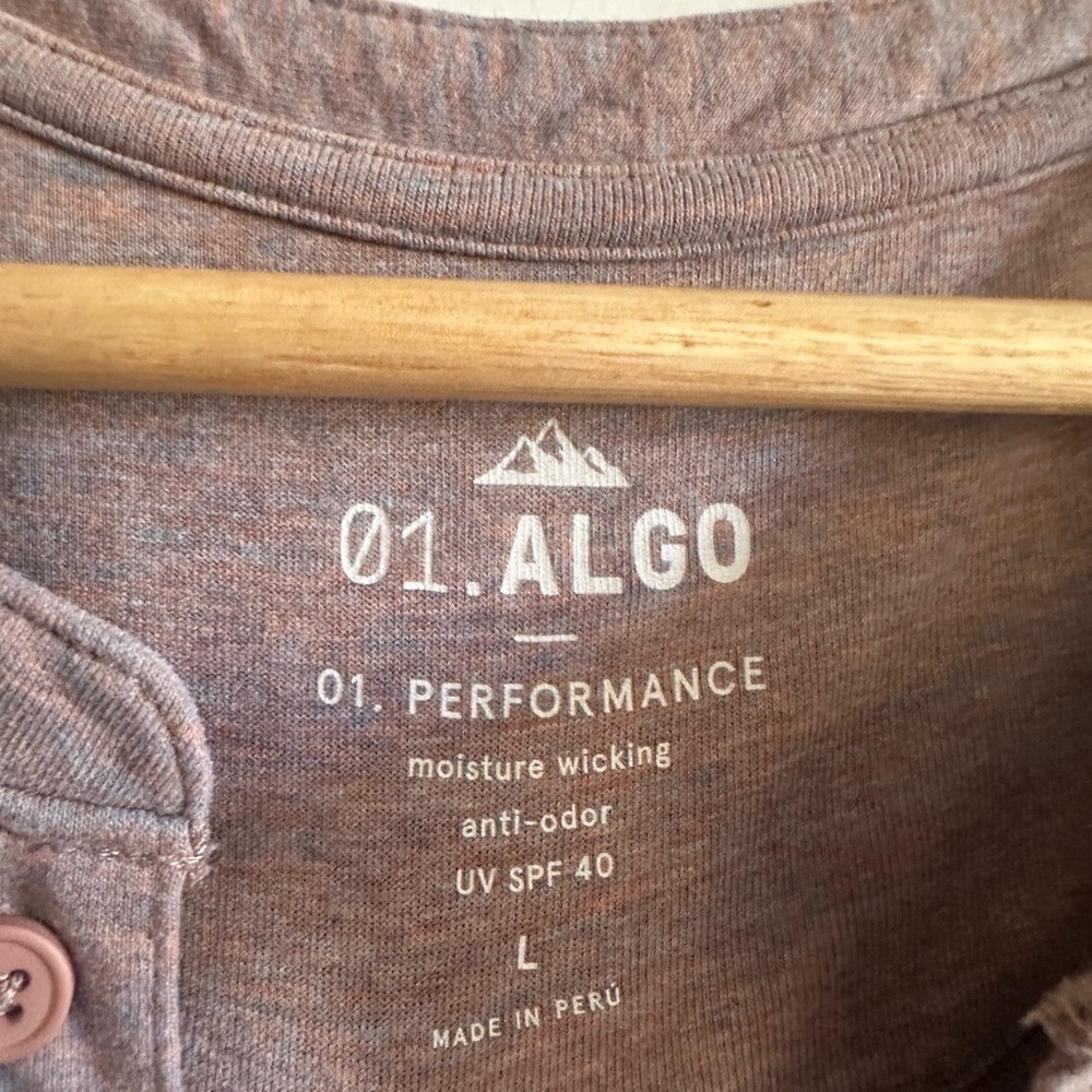 01 ALG0 Performance Blush Pink Moisture Wicking Anti Odor SPF 40 Long Sleeve - Picture 5 of 7